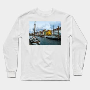 Nhhavn waterfront on a rainy day Long Sleeve T-Shirt